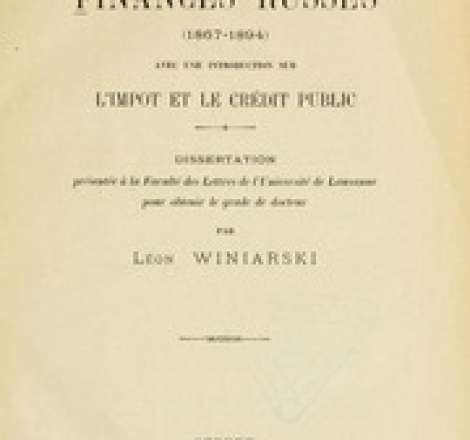 Les finances russes (1867-1894)