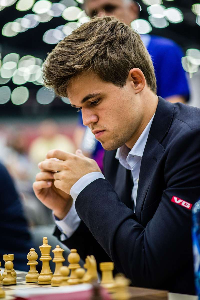 Carlsen at the 42nd Chess Olympiad, 8 September 2016