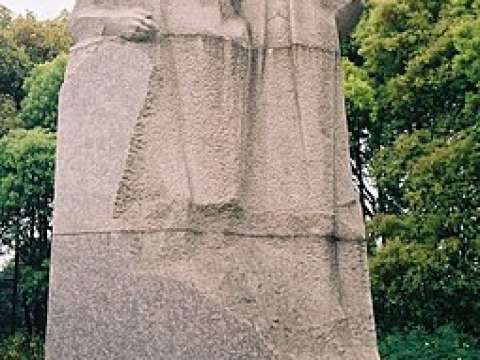 A monument dedicated to Marx and Engels in Shanghai, China