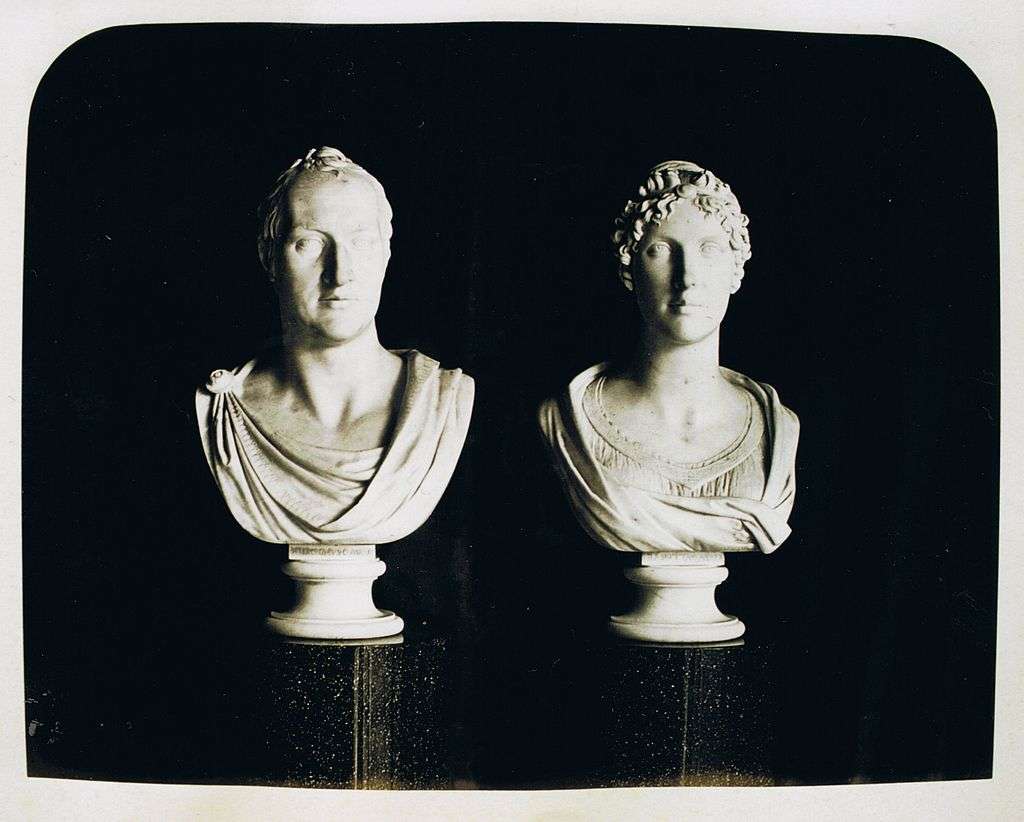 Pair of portrait busts by Canova, c. 1815