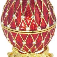 Faberge Style Red Jewelry Box