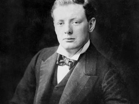 Churchill in 1900 around the time of his first election to Parliament.