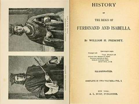 Title pages of the History of Ferdinand and Isabella, 1838 edition