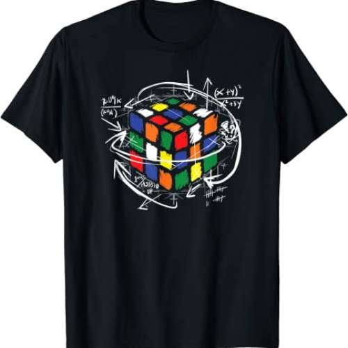 Colorful Cube Math T shirt