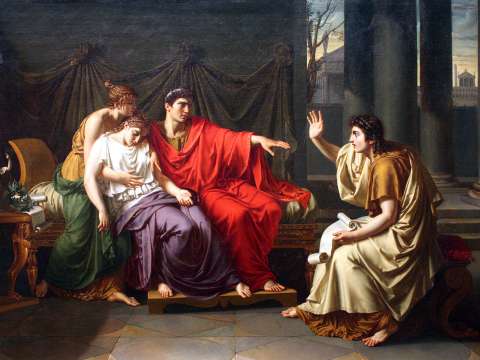 Virgil Reading the Aeneid to Augustus, Octavia, and Livia by Jean-Baptiste Wicar, Art Institute of Chicago