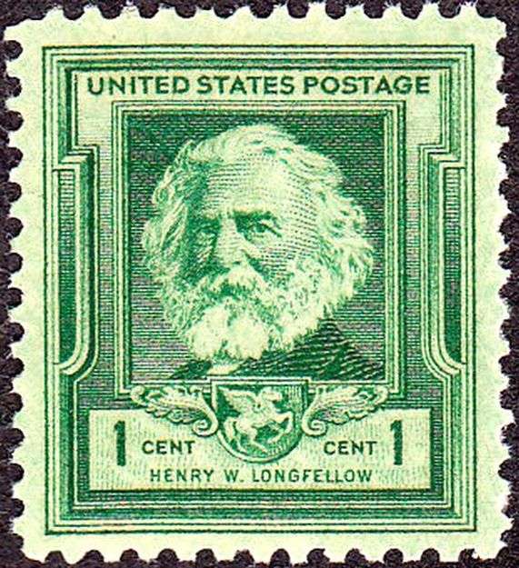 The first Longfellow stamp was issued in Portland, Maine on February 16, 1940.