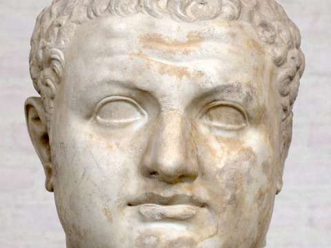 Colossal head of Titus, son of Vespasian. Glyptothek, Munich