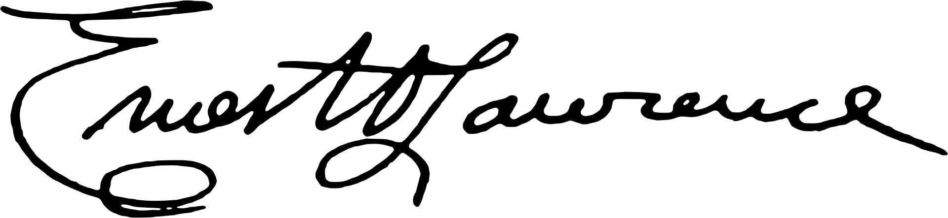 Ernest Lawrence Signature