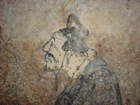 A Western Han (202 BCE – 9 CE) fresco depicting Confucius (and Laozi), from a tomb of Dongping County, Shandong province, China