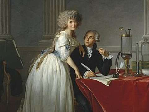 Antoine Lavoisier and his wife, Marie-Anne Pierrette Paulze, by Jacques-Louis David, 1788