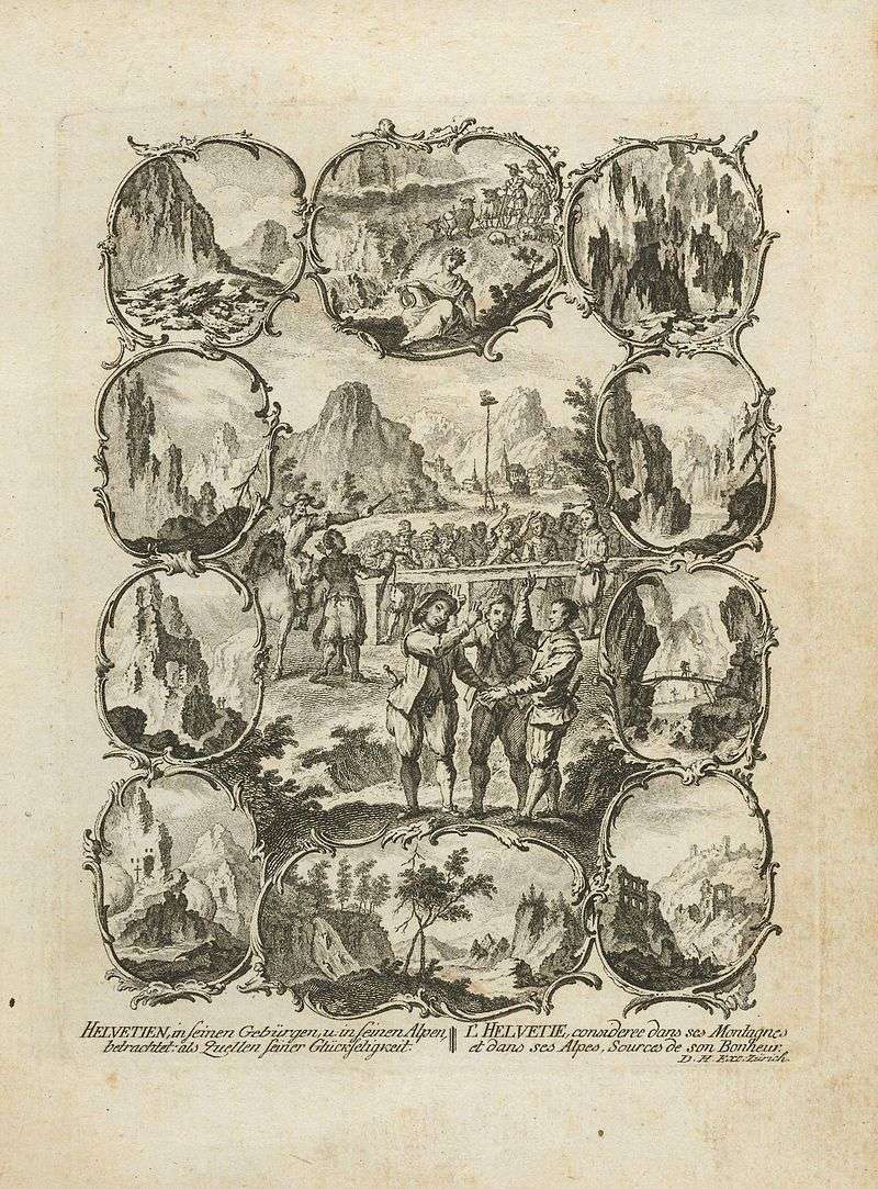 Frontispiece to Ode sur les Alpes, 1773.