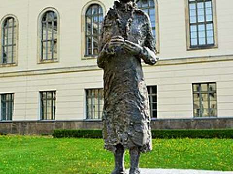 Statue of Meitner by Anna Franziska Schwarzbach [de] at Humboldt University of Berlin