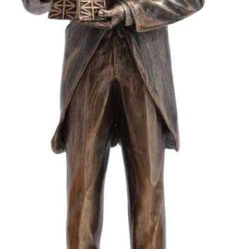 Nikola Tesla Holding A Model Of Wardenclyffe Tower Statue