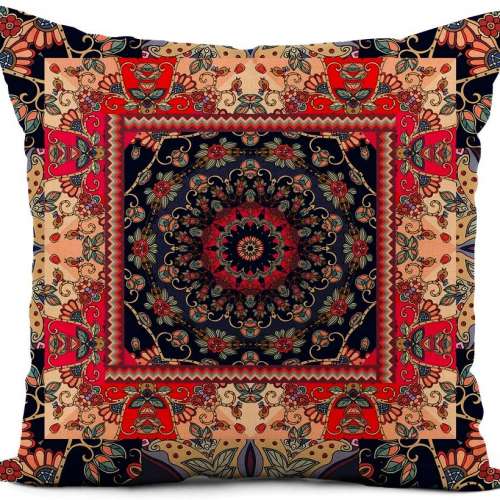 Russian Patchwork Pillow Cover