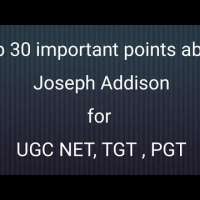 JOSEPH ADDISON 30 important points for exam