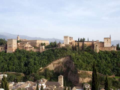 The palace Alhambra in Granada, where Irving briefly resided in 1829, inspired one of his most colorful books.