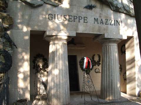 Mausoleum of Mazzini in the Staglieno cemetery of Genoa
