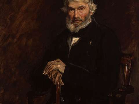 Carlyle painted by John Everett Millais.
