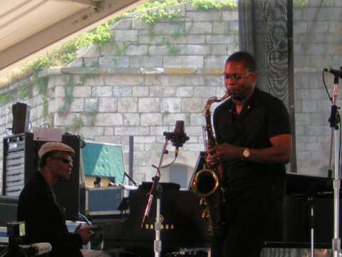 Tyner with Ravi Coltrane, Newport Jazz Festival, Newport, Rhode Island, 2005