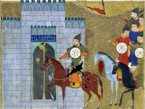 Genghis Khan entering Beijing.