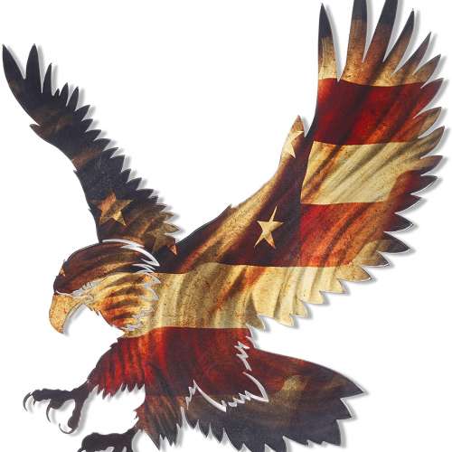 Bald Eagle American Flag Wall Decor