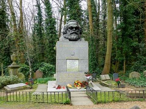 Tomb of Karl Marx, East Highgate Cemetery, London
