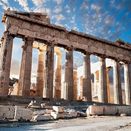 Acropolis Ancient Ruin Site Photo Background