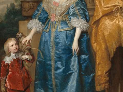 Henrietta Maria and the dwarf, Sir Jeffrey Hudson, 1633