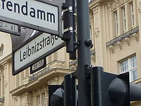 Leibnizstrasse street sign Berlin