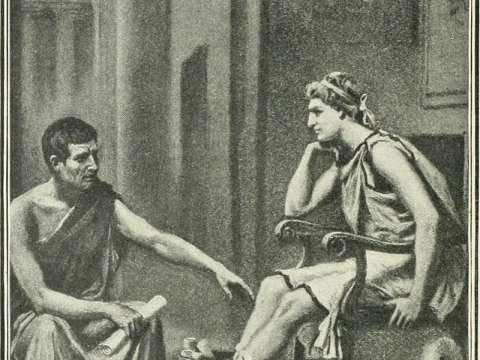 Aristotle Tutoring Alexander, by Jean Leon Gerome Ferris
