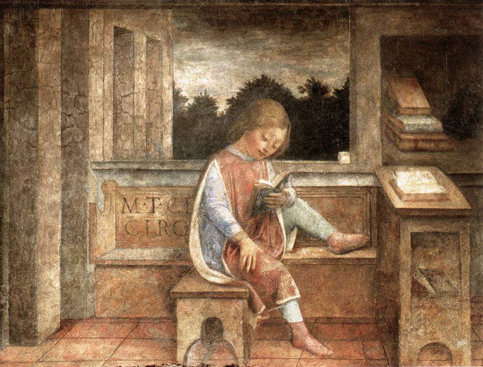 The Young Cicero Reading by Vincenzo Foppa (fresco, 1464), now at the Wallace Collection