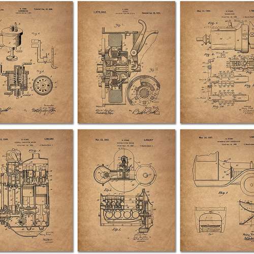 Ford Patent Prints - Set of 6