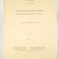 Charles-Guillaume Etienne: Dramatist and Publicist
