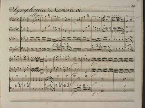 Original manuscript of Symphony No. 15 in E-flat major (1762)