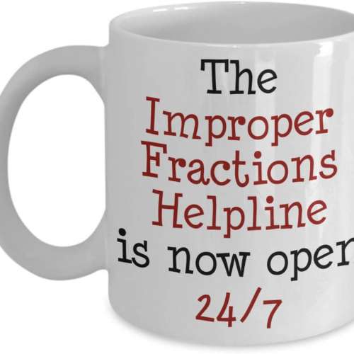 Improper Fractions Helpline Mug