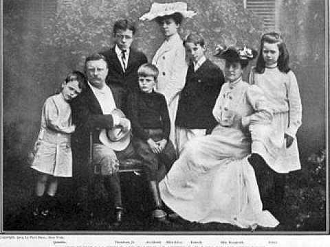 Roosevelt family at Oyster Bay, circa 1903