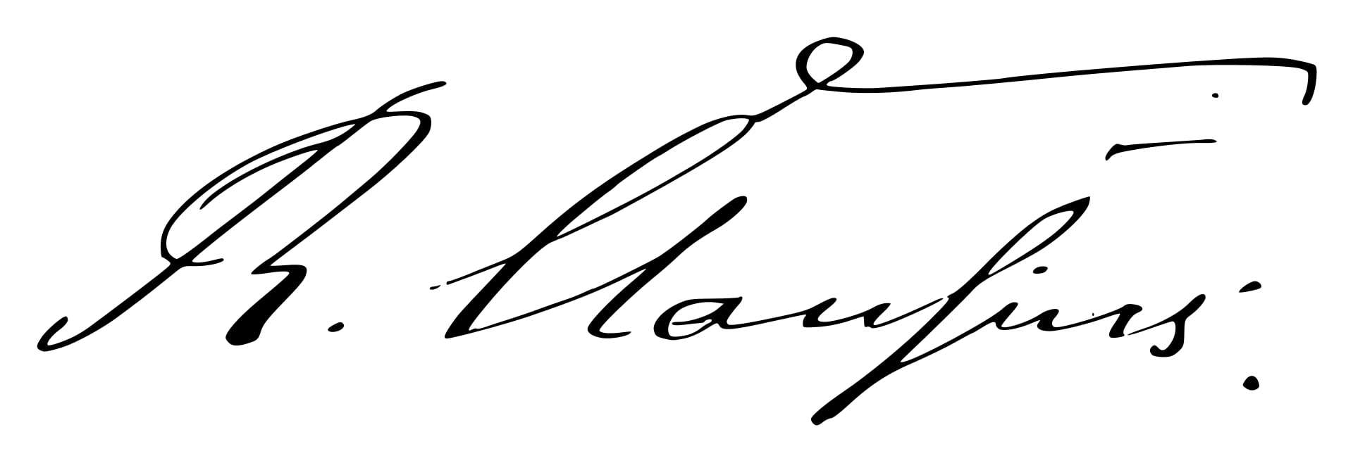 Rudolf Clausius Signature