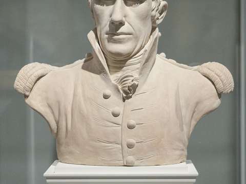 Teracotta bust of General Jackson by William Rush, 1819.