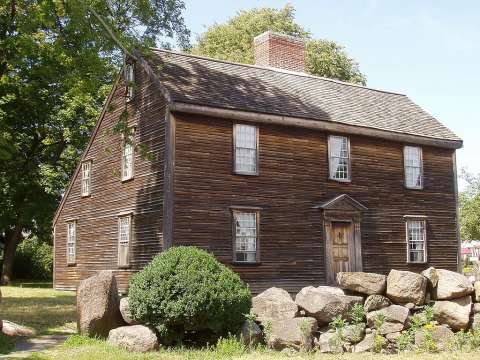 Adams's birthplace now in Quincy, Massachusetts