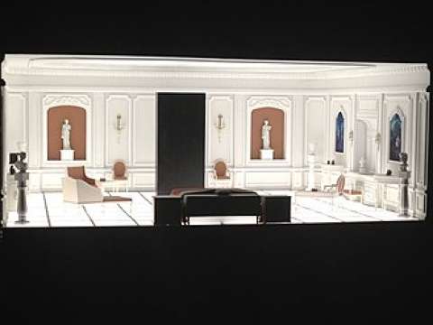 A model of the bedroom which appeared at the end of 2001: A Space Odyssey