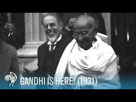 Mahatma Gandhi Arrives in the U.K. (1931) | British Pathé