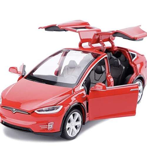 ANTSIR Car Model X 1:32 Scale Alloy diecast Pull Back Electronic Toys with Lights and Music,Mini Vehicles Toys for Kids Gift (Red)
