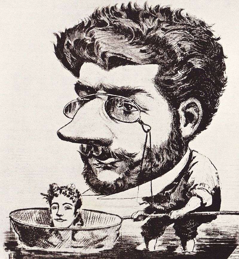 Caricature of Bizet, 1863, from the French magazine Diogène