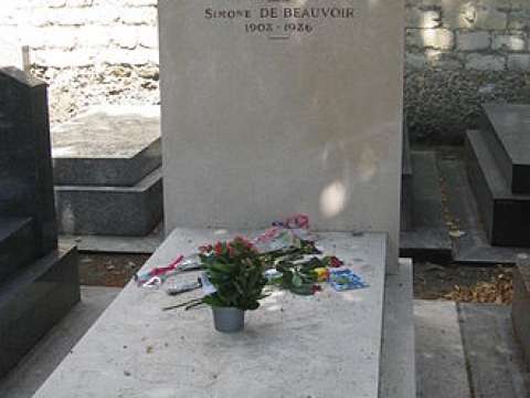 Sartre's and de Beauvoir's grave in the cimetière du Montparnasse.