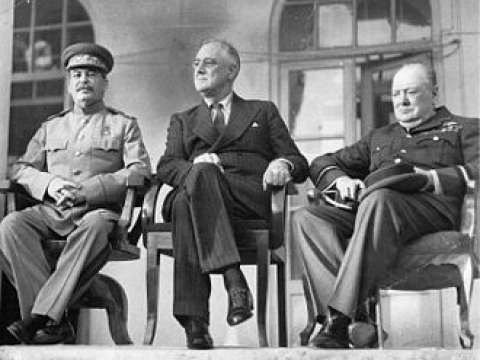 Stalin, Roosevelt and Churchill in Tehran.