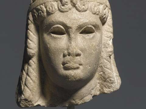 Egyptian portrait of a Ptolemaic queen, possibly Cleopatra, c. 51–30 BC, located in the Brooklyn Museum