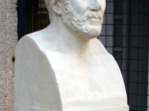 Modern bust of Zeno in Athens