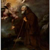 The Vision of Saint Francis Canvas Print