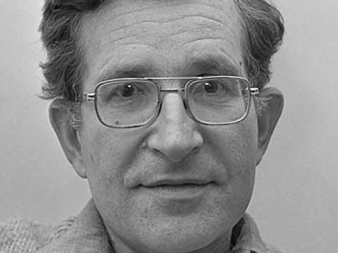 Chomsky, photographed in 1977