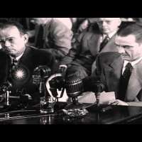 Ralph Brewster and Howard Hughes speak